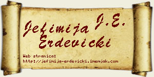 Jefimija Erdevički vizit kartica